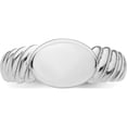 thumbnail image 4 of Sterling Silver Rhodium-Plated Polished Twist Signet Ringsize 6 - Jbsp, 4 of 5