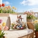 thumbnail image 1 of Funda de cojín de lino con estampado de conejo y huevo de Pascua | Funda de cojín decorativa de 45 x 45 cm para sofá, dormitorio | Decoración de Pascua para el hogar, 1 of 6