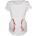 thumbnail image 1 of Baseball Belly White Maternity Soft T-Shirt, 1 of 1