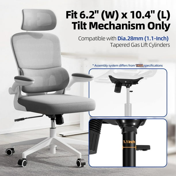 Placa giratoria de inclinación para silla de oficina, mecanismo de asiento con control de inclinación resistente que reemplaza muebles y accesorios