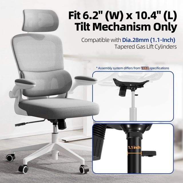 Placa giratoria de inclinación para silla de oficina, mecanismo de asiento con control de inclinación resistente que reemplaza muebles y accesorios