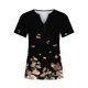 thumbnail image 5 of ICHUANYI Clearance Women Fashion Casual Printing Shirts Short Sleeve Loose Tee Tops Tunic Blouse(Black, L) ICHUANYI WER2023080815312, 5 of 5