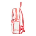 thumbnail image 5 of Eastsport Clear Backpack with Pencil Case, Pink Tropical Leaf, 5 of 8