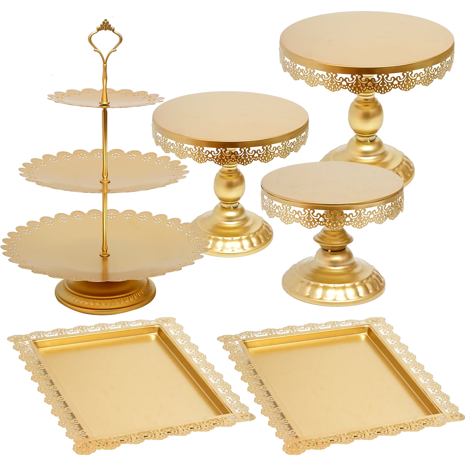 ounewxy Gold Cake Stand Set Cupcake Holder for Dessert Cake Table Decor