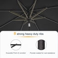 thumbnail image 4 of ACEGOSES 9ft Outdoor Patio Umbrella with Tilt 8 Ribs and Crank, Waterproof Sunshade Canopy for Garden and Yard,Black, 4 of 8