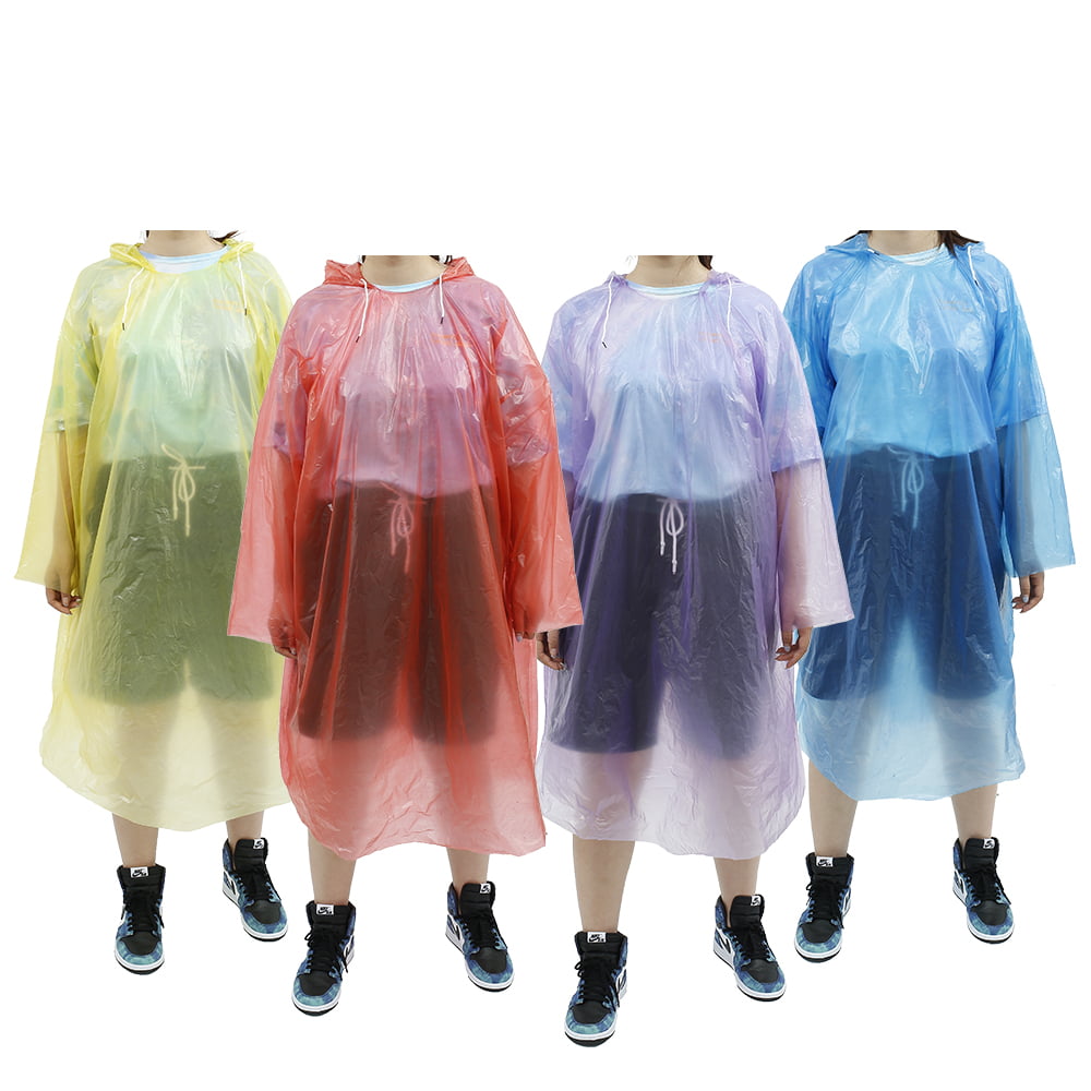 20*Disposable Anti-Droplets Emergency Waterproof Rain Coat Protective Suit Lot 