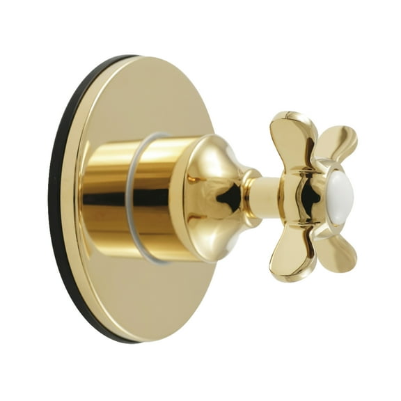 Kingston Brass KS4032BEX Essex Single-Handle Six-Way Diverter Valve with Round Trim Kit, Polished Brass