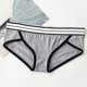 thumbnail image 2 of Gibobby Bragas elásticas para mujer Ropa interior cómoda para mujer Bolsa deportiva Calzoncillos con dobladillo ancho en la cadera(Gris， XL), 2 of 3