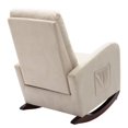thumbnail image 6 of MAYEERTY Baby Room High Back Rocking Chair Nursery Armchair, Comfortable Rocker Fabric Padded Seat, Geige, 6 of 6