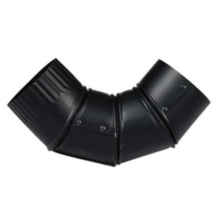 

4173357 ELBOW 28GA 3 BLK Imperial 3 in. D X 3 in. D Adjustable 90 deg Steel Stove Pipe Elbow