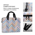 thumbnail image 4 of FORMRS 16" Laptop Bag Carrying Sleeve Case with Handle Travel Shoulder Briefcase, Purple Geometric, 4 of 8