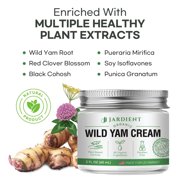 JARDIENT Non-Greasy Nourishing Wild Yam Cream for Wrinkles, Unscented, 2 oz