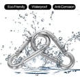 thumbnail image 4 of 50 PCS Spring Snap Carabiner, Small Carabiner Clip, M5 x 2 Inch Snap Hooks Heavy Duty Carabiner Clips Bulk Hook Keychain for Outdoor Camping, Hiking, Traveling, Backpack, Keychain, Dog Leash, 4 of 5