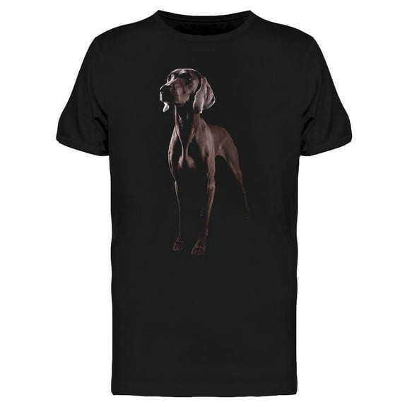 Standing Weimaraner: Portrait T-Shirt Men -Image by Shutterstock, Male Medium