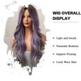 thumbnail image 4 of Long Curly Wavy Wigs Middle Part Natural Looking Synthetic Wig…, 4 of 6