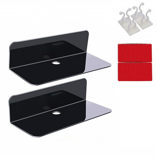 2 Pieces No Drill Shelf Rack Wall Shelves Expand Space Display Easy