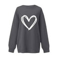 thumbnail image 3 of WREESH Womens Fashion Crewneck Sweatshirts Printed Loose Long Sleeves Blouse Casual Tops Sweatshirt Pullover Gray, 3 of 4