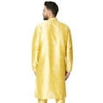 thumbnail image 5 of SKAVIJ Men's Indian Art Silk Long Top Casual Crew Neck Party Kurta (x-Large, Gold), 5 of 6