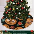 thumbnail image 6 of FMSHPON Fun Pumpkins for Halloween Xmas Christmas Tree Skirt Stand Mat for Holiday Party Decoration Indoor Outdoor 48 inches, 6 of 6