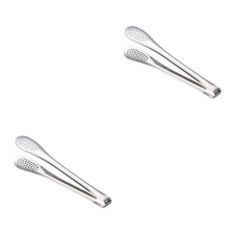 

Kironypik Stainless Steel Bread Food Clip Stable Tongs Scald Proof Strong Heat Resistance Rustproof Pickle Clamp Kitchen Bakery Supplies Silver 18x3.8cm 2PCS