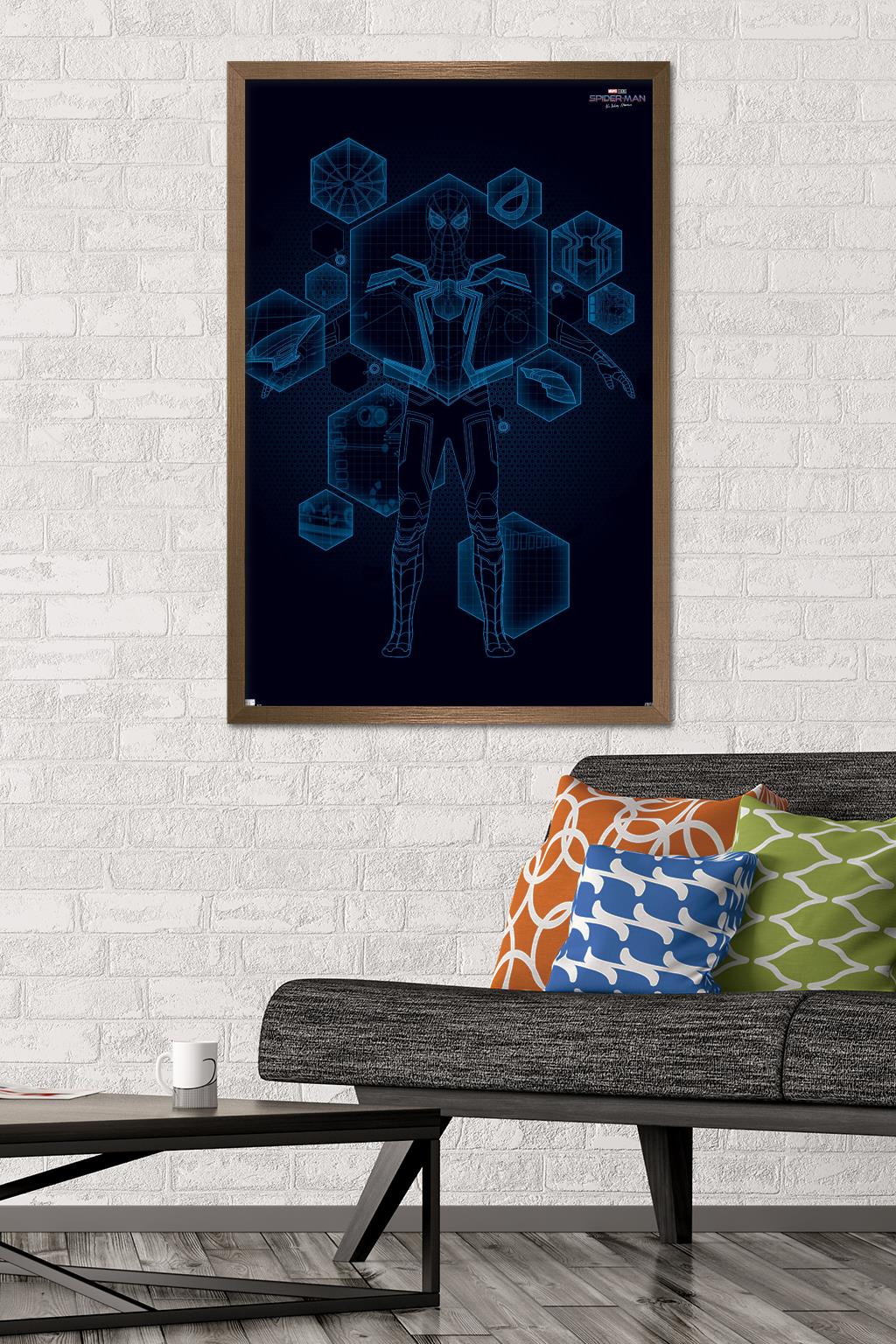 Marvel Spider-Man: No Way Home - Tech Wall Poster, 22.375" x 34" Framed