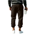 thumbnail image 7 of Wlynlyn Joggers for Men with Pockets Elastic Waist Drawstring Sweatpants Fleece Lined Athletic Casual Gym Running Jogger Pants with Pockets(X-Large,Brown), 7 of 7