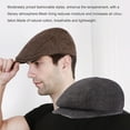 thumbnail image 6 of Linyer Male Winter Warm Flat Portable Berets Hats Size Adjustable Fashion Style Breathable Cap for Wedding Party Casual Daily Work Black, 6 of 6