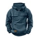 thumbnail image 1 of Blusa con capucha de manga larga para hombre, sudadera con cremallera lisa, sudadera con capucha para entrenamiento, sudadera deportiva con múltiples bolsillos para exteriores, chaquetas de invierno,, 1 of 5