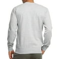 thumbnail image 3 of Men's Cotton Fleece Sweatshirt Lightweight Crew Neck Long Sleeve Pullover Hoodie Tops S-3XL Regular Big & Tall Plain Menswear Simple Solid Sweaters, 3 of 4