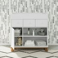 thumbnail image 3 of Storkcraft Modern Infant Nursery Changing Table Dresser, White with Vintage Driftwood, 3 of 8