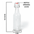 thumbnail image 4 of 16-20oz Clear Growler with Flip Top Airtight Silicone Seal | for Beverages or Storage | Pack of 6 | Ice N Cold, 4 of 4