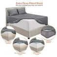 thumbnail image 2 of Clara Clark Hotel Luxury Microfiber Extra Deep Pocket 6 Piece Bed Sheets Set, Fits 18'-24", Twin XL, Grey, 2 of 5