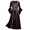 Purple, variant on Zpanxa Renaissance Dress for Women, Gothic Halloween Costume Medieval Robe Dress, Solid Splicing Flared Long Sleeve Princess Dress, Gothic Victorian Vampire Maxi Dress Purple S