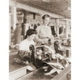 thumbnail image 2 of Woman Operating A Belt Driven Sewing Machine At A Shoe Factory In Lynn History (18 x 24), 2 of 2