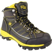 BAZALT-MBM9123ST-Mens Black  Yellow Water  Frost Proof Leather Boots W/Composite Toe-BLK/Yellow