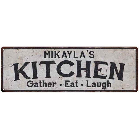MIKAYLA's Kitchen Rustic Chic Decor Gift 6x18 Sign 106180051672
