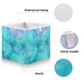 thumbnail image 3 of Foldable Fabric Storage Bin Home Cubes Clothing Organizer Bins Large Collapsible Box Basket for Home Organizer Pastel Blue Dandelions, 3 of 7
