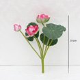 thumbnail image 2 of 2 ramos de flores de loto artificiales, flor de mesa de simulación de lirio de agua de tacto real para fiestas, arreglos de oficina en el hogar, decoración interior y exterior, 2 of 5