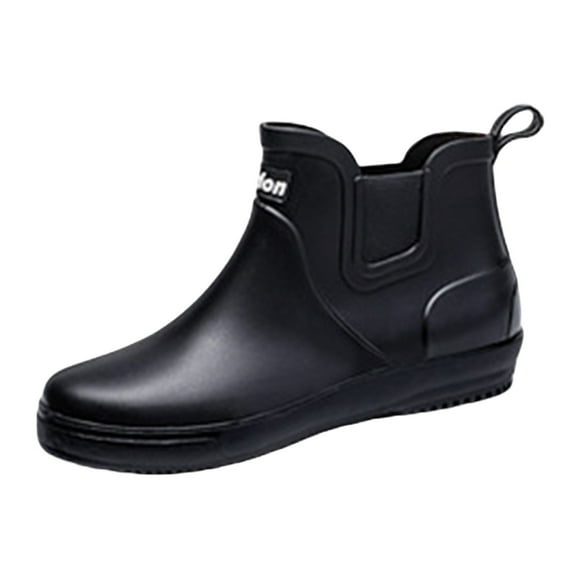 XIMIN Womens Ankle Rain Boots Anti-Slip Thick Sole Short Boot Outdoor Rubber Shoes Tote Rain Boots Comfortable Lightweight Casual Walking Fishing Garden Work Shoes