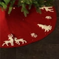 thumbnail image 4 of kurtrusly Christmas Tree Skirt 3D Elk Tree Skirt Round Aprons Tree Base Decoration for Home Party, 4 of 5