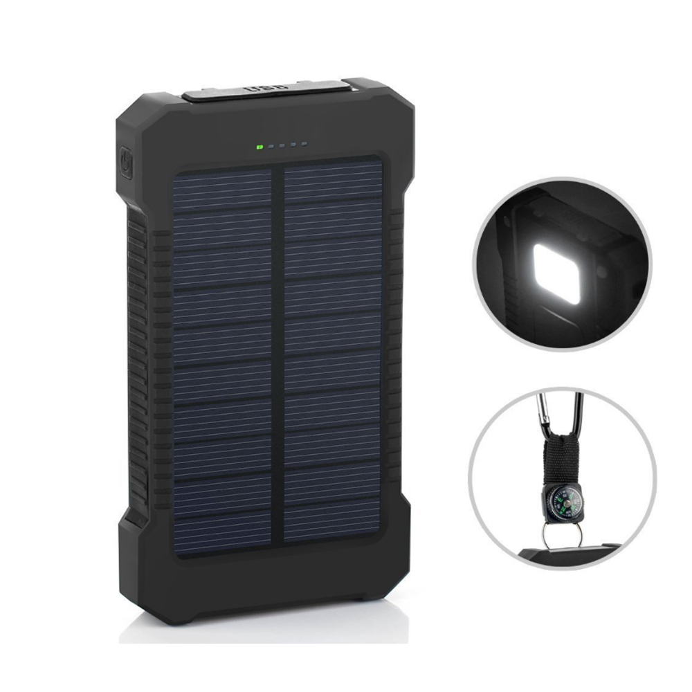 500000mAh Dual USB Portable Solar Battery Charger Solar Power Bank For