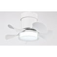 thumbnail image 2 of YYAo 21 inch Ceiling Fan with 3 Color Temperatures Light and Remote Control DC Motor Powerful and low noise Small Space ceiling fan for Kitchen Bedroom Dining room Toilet Patio (Matte White), 2 of 4