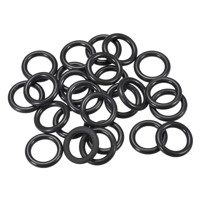 Fluorine Rubber O Rings, 20mm OD, 13mm Inner Diameter, 3.5mm Width, Seal Gasket Black 25 Pcs