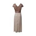 thumbnail image 3 of Hamky Robes de Retour à la Maison Robe à Sequins Robe Maxi Nouvelle Printemps/été Sans Manches Col en V Robe de Soirée en Chiffon à Sequins Robe Sans Manches pour Femmes Robe Beige L, 3 of 4