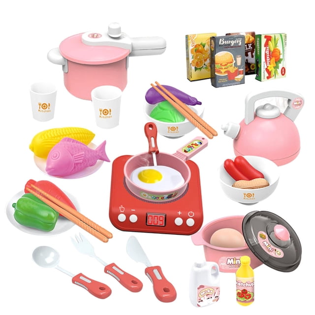 Juego de juguetes eléctricos de cocina de cocina de inducción de la serie Simulation Play House para