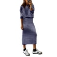 thumbnail image 1 of Conjunto Coordinado PRETTYGARDEN Suéter y Falda a Rayas XL, 1 of 8
