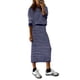 thumbnail image 1 of Conjunto de suéter PRETTYGARDEN para mujer, falda midi de punto a rayas, azul, 1 of 9