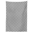thumbnail image 2 of Geometric Tablecloth, Contemporary Abstract Forms with Inner Diamond Shapes, Rectangle Satin Table Cover Accent for Dining Room and Kitchen, 60" X 90", Pale Grey Charcoal Grey, by Ambesonne, 2 of 2