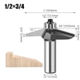 thumbnail image 2 of 15 Degree Chamfer Edge Forming Router Bit 12mm 1/2inch Shank Bevel Flush Trim Bit Woodworking Milling Cutter Bits , High Precision, 2 of 5