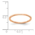 thumbnail image 4 of Real 14kt Rose Gold 1.2mm Flat Stackable Band Size: 6; for Adults and Teens; for Women and Men, 4 of 4
